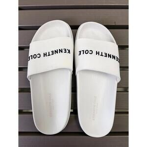 ‼️‼️‼️KENNETH COLE WOMEN'S 8W KENNY LOGO SLIDE SANDLE PRE-OWNED READY TO SHIP